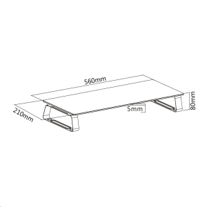 Stell SOS 5000 üveg monitor állvány